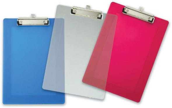 PLASTIC CLIPBOARD ASSORTED COLOR LETTER