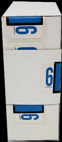 LATERAL FOLDERS NUMBERS #6 LIGHT BLUE BOX/500