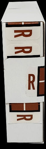 LATERAL FOLDERS LETTER R BROWN BOX/500