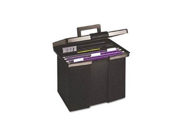 FILE BOX BLACK LARGE W/HANDLE