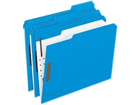 FOLDER LETTER BLUE 2 FASTENER BOX/50