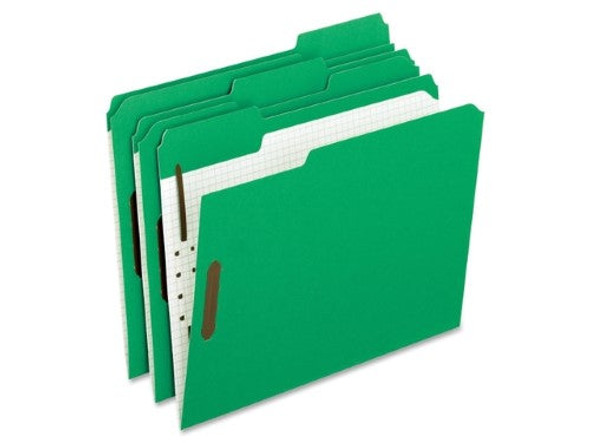 FOLDER LETTER GREEN 2 FASTENER BOX/50