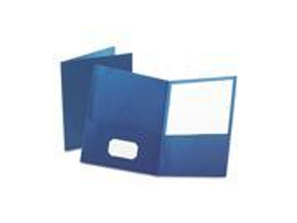 TWIN-POCKET PORTFOLIO PAPER BLUE BOX/25