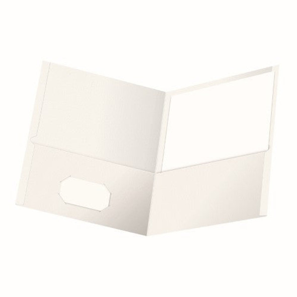 TWIN-POCKET PORTFOLIO PAPER WHITE BOX/25