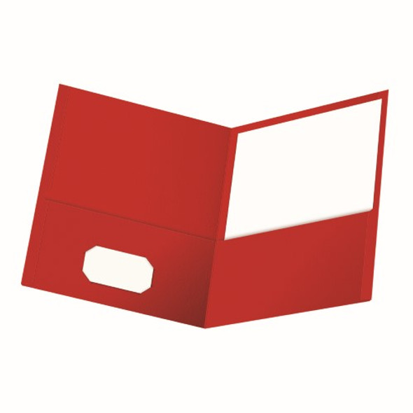 TWIN-POCKET PORTFOLIO PAPER LIGHT RED BOX/25