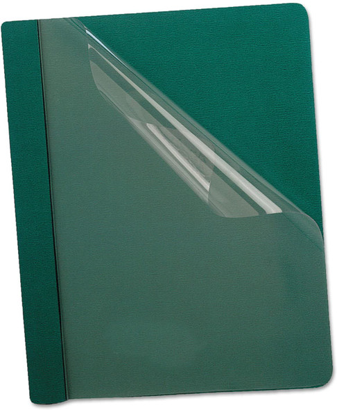 CLEAR WINDOW REPORT COVER DARK GREEN BOX/25