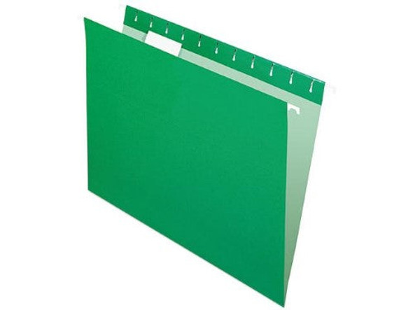 HANGING FOLDER LETTER BRIGHT GREEN BOX/25