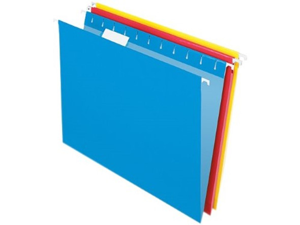 HANGING FOLDER LETTER ASSORTED COLORS BOX/25