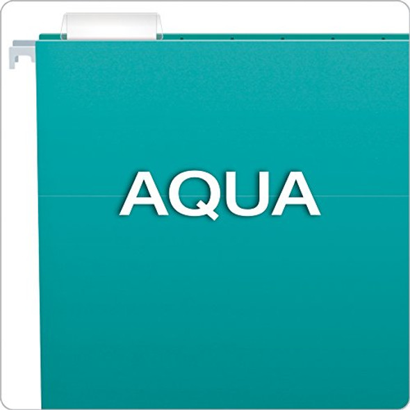 HANGING FOLDER LETTER AQUA BOX/25