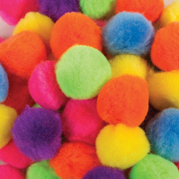 CREATIVITY STREET POM POMS 1" HOT COLOR ASST