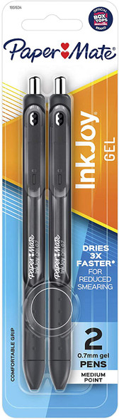 INK JOY GEL RETRACTABLE .7 BLK 2CD