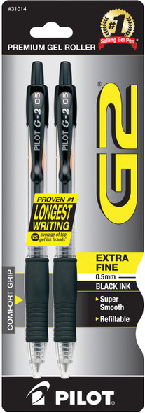 G2 GEL PEN .5 EXTRA FINE BLACK PQ.2