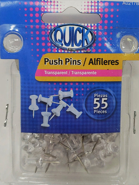 PUSH PINS CLEAR PQ.55 #A0217B