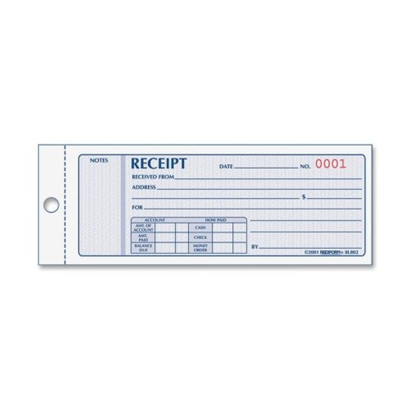 MONEY RECEIPT BOOK NCR 3-PT 50-SET #8L802