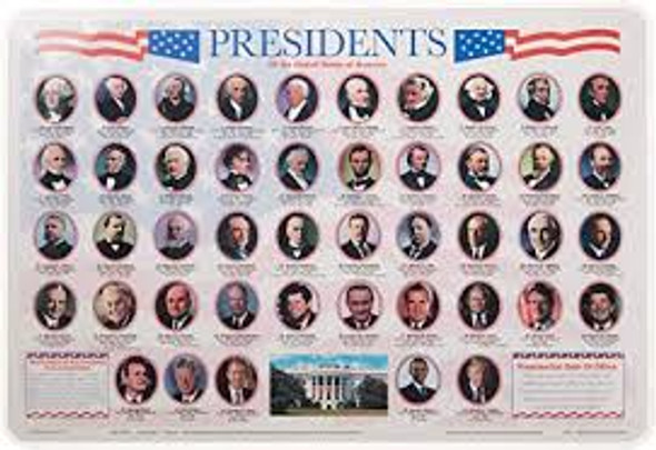 PRESIDENTS PLACEMAT 17.5''X12''