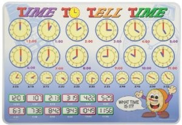 TIME TO TELL TIME PLACEMAT 17.5''X12''