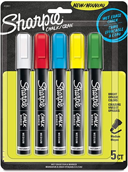 SHARPIE CHALK 5CT STANDARD CLRS