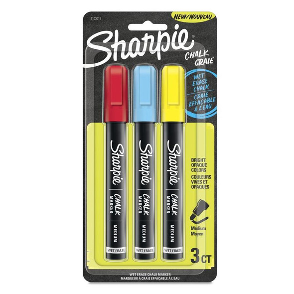 SHARPIE CHALK 3CT PRIMARY COLORS