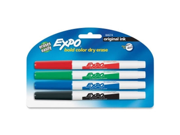 EXPO MARKERS LOW ODOR FINE ASST PQT.4