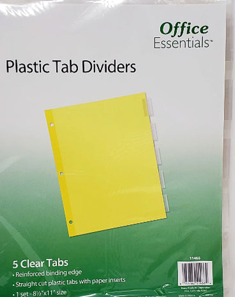 ECONOMY INSERTABLE DIVIDERS 5 WHITE TABS