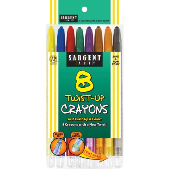 CRAYONS COUNT TWIST-UP ASSORTED COLOR PQ.8