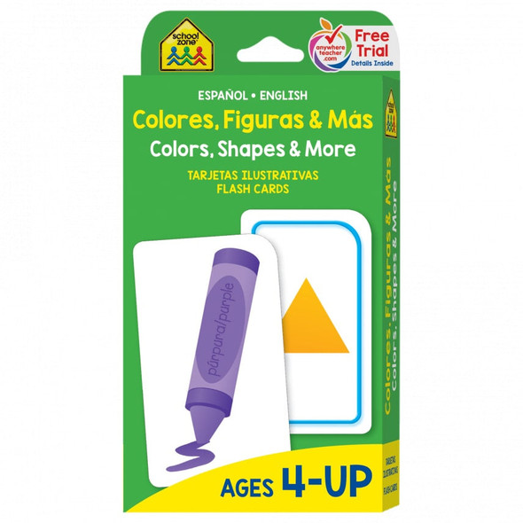 BILINGUE COLORES,FIGURAS & MAS FLASH CARDS