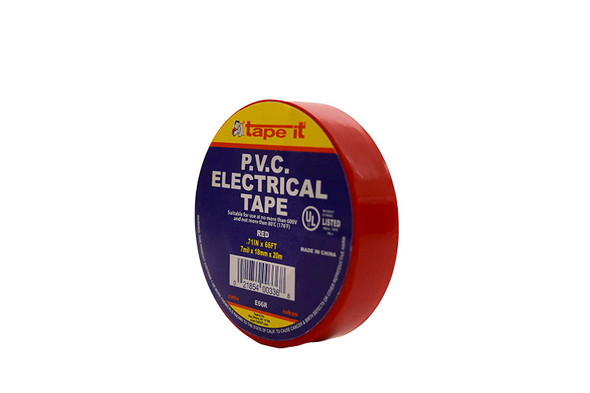 TAPE ELECTRICO ROJO 3/4 X 66 FT.