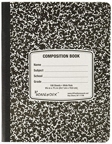 BLACK MARBLE PREMIUM QUALITY COMPOSITION BOOK