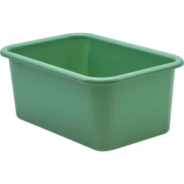 EUCALYPTUS GREEN SMALL PLASTIC STORAGE BIN