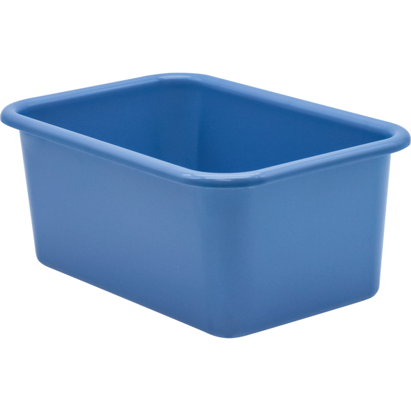 SLATE BLUE SMALL PLASTIC STORAGE BIN