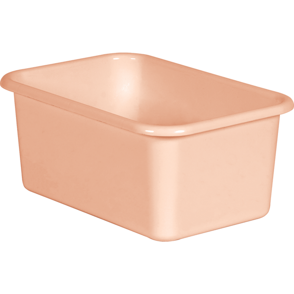 BLUSH SMALL PLASTIC STORAGE BIN