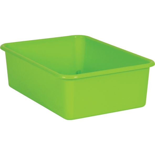 LIME LARGE PLASTIC STORAGE BIN