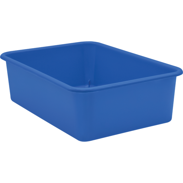 BLUE LARGE PLASTIC STORAGE BIN