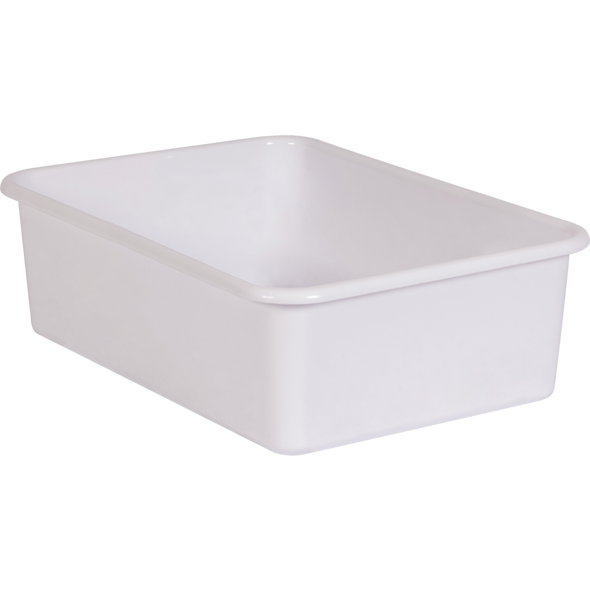 WHITE LARGE PLASTIC STORAGE BIN