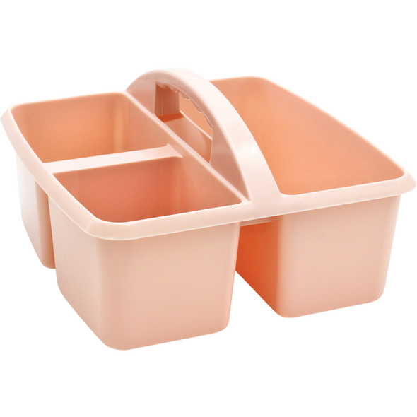 BLUSH PLASTIC STORAGE CADDY