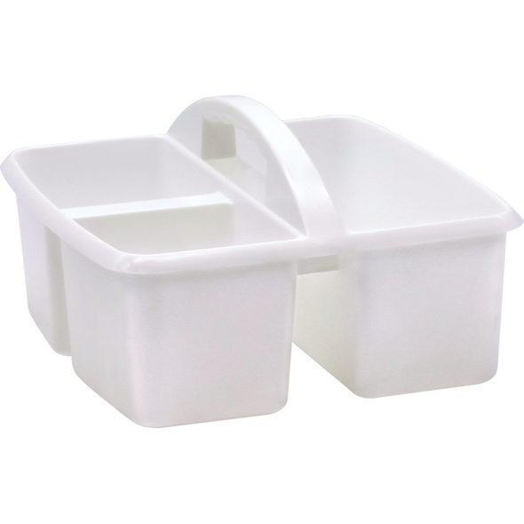 WHITE PLASTIC STORAGE CADDY