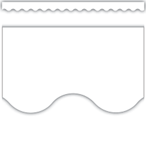 WHITE SCALLOPED BORDER