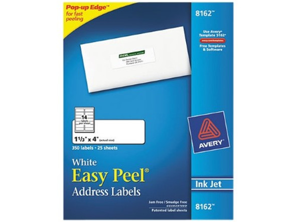 EASY PEEL ADDRESS LABELS 1-1/3" X 4" PQ.350