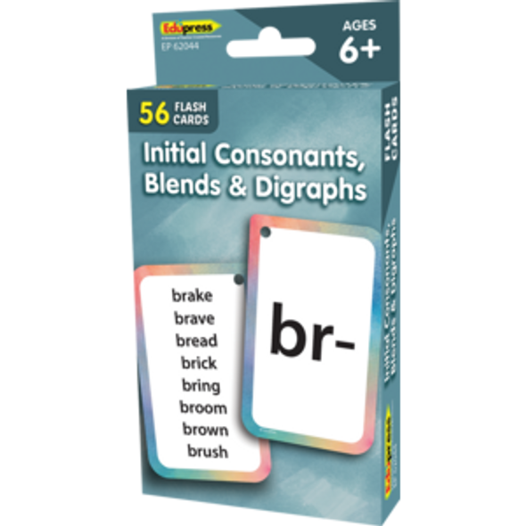 INITIAL CONSONANTS, BLENDS & DIGRAPHS FLASH CARDS