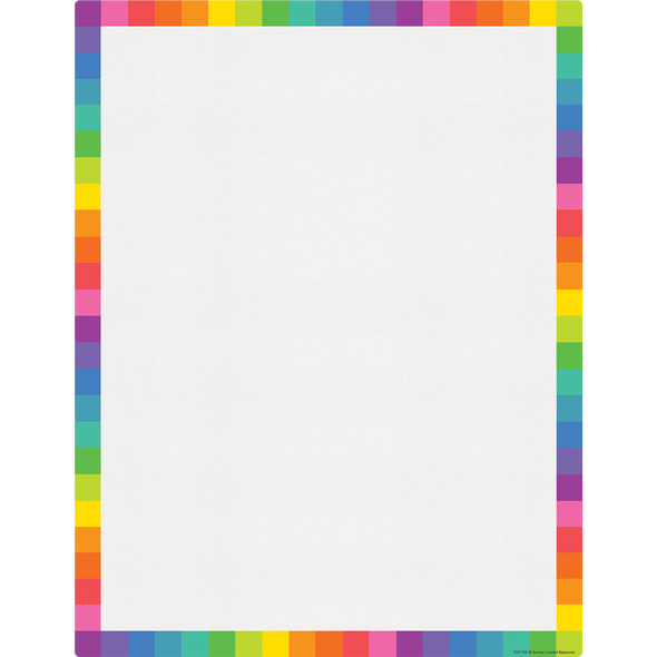 COLORFUL BLANK WRITE-ON/WIPE-OFF CHART