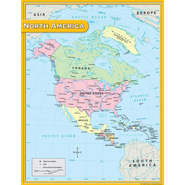 NORTH AMERICA MAP CHART