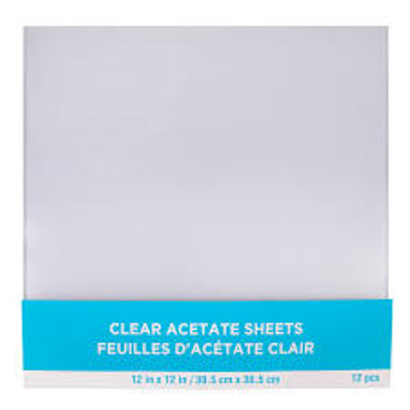 ACETATE PAPER CLEAR 12X12 12PCS