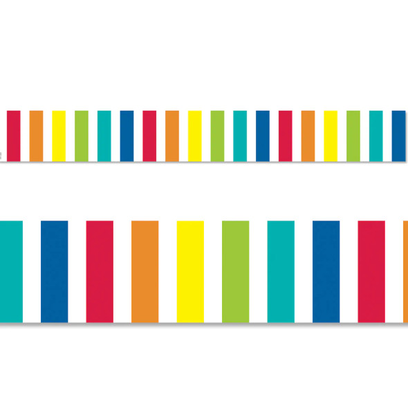 Border Rainbow Bold Stripes 48 ft. 24 Strips