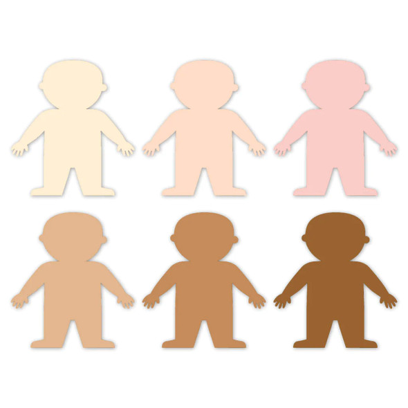 Multicultural People 6" Designer Cut-Outs