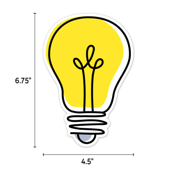 Doodle Lightbulb 6" Designer Cut-Outs