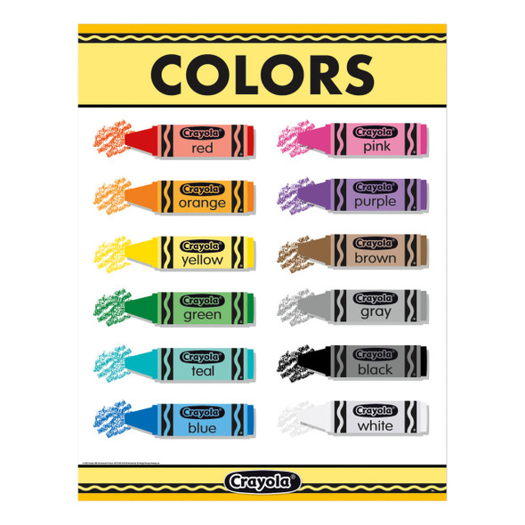 Crayola Colors Chart 17x22