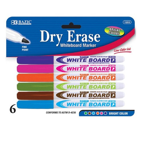 DRY ERASE MARKER BRIGHT COLOR FINE PQ.6