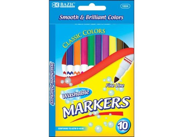 COLOR SUPER TIP WASHABLE MARKERS PQT.10