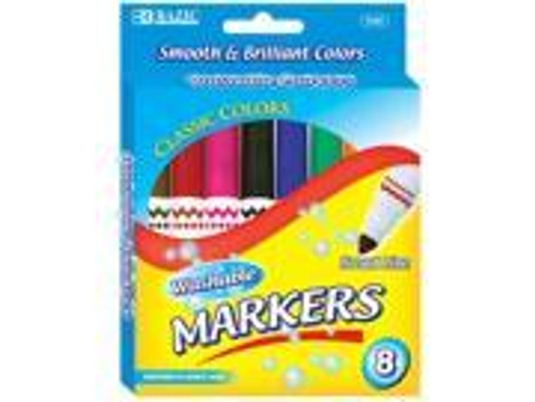 COLOR BROAD LINE JUMBO WASHABLE MARKERS PQT.8