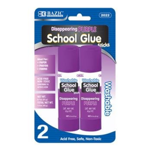 LARGE WASHABLE PURPLE GLUE STICK 21G/.7OZ PQT.2